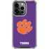 Clemson University Tiger Print Purple iPhone 13 Pro Clear Case