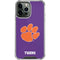 Clemson University Tiger Print Purple iPhone 13 Pro Max Clear Case