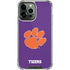 Clemson University Tiger Print Purple iPhone 13 Pro Max Clear Case