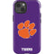 Clemson University Tiger Print Purple iPhone 14 Impact Case