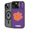 Clemson University Tiger Print Purple iPhone 14 Kickstand Case