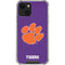 Clemson University Tiger Print Purple iPhone 14 Plus Clear Case