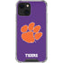 Clemson University Tiger Print Purple iPhone 14 Plus Clear Case