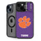 Clemson University Tiger Print Purple iPhone 14 Plus Kickstand Case