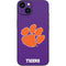 Clemson University Tiger Print Purple iPhone 14 Plus Skin