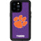 Clemson University Tiger Print Purple iPhone 14 Pro Max Waterproof Case