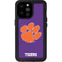 Clemson University Tiger Print Purple iPhone 14 Pro Max Waterproof Case