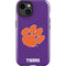 Clemson University Tiger Print Purple iPhone 15 Impact Case