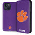 Clemson University Tiger Print Purple iPhone 15 Plus Folio Case