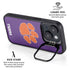 Clemson University Tiger Print Purple iPhone 15 Plus Kickstand Case