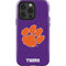 Clemson University Tiger Print Purple iPhone 15 Pro Impact Case