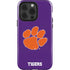 Clemson University Tiger Print Purple iPhone 15 Pro Impact Case