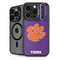 Clemson University Tiger Print Purple iPhone 15 Pro Kickstand Case