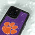 Clemson University Tiger Print Purple iPhone 15 Pro Waterproof Case