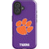 Clemson University Tiger Print Purple iPhone 16 Impact Case