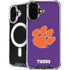 Clemson University Tiger Print Purple iPhone 16 MagSafe Case
