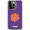 Clemson University Tiger Print Purple iPhone 16 Pro Clear Case