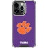 Clemson University Tiger Print Purple iPhone 16 Pro Clear Case
