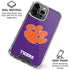 Clemson University Tiger Print Purple iPhone 16 Pro Clear Case