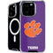Clemson University Tiger Print Purple iPhone 16 Pro MagSafe Case