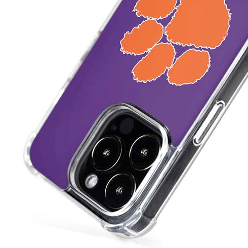 Clemson University Tiger Print Purple iPhone 16 Pro MagSafe Case