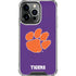 Clemson University Tiger Print Purple iPhone 16 Pro Max Clear Case
