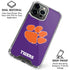 Clemson University Tiger Print Purple iPhone 16 Pro Max Clear Case