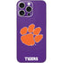 Clemson University Tiger Print Purple iPhone 16 Pro Max Skin