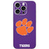 Clemson University Tiger Print Purple iPhone 16 Pro Skin
