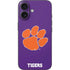 Clemson University Tiger Print Purple iPhone 16 Skin