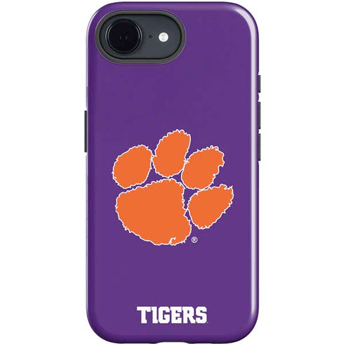 Clemson University Tiger Print Purple iPhone 16e Impact Case