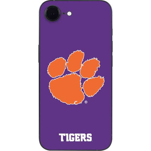 Clemson University Tiger Print Purple iPhone 16e Skin