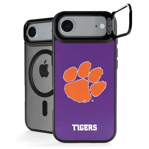 Clemson University Tiger Print Purple iPhone 17 Air Kickstand Case