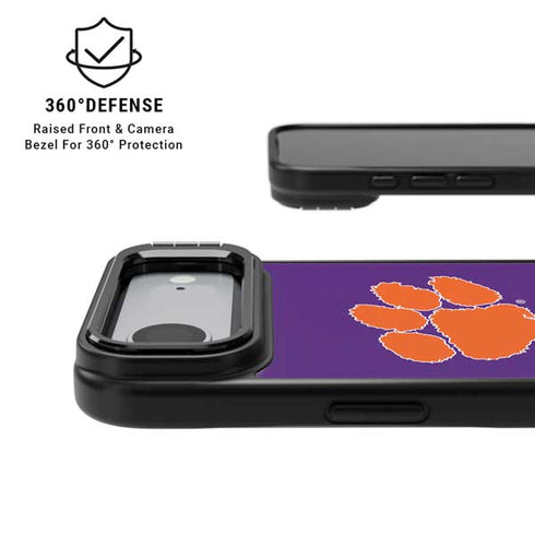 Clemson University Tiger Print Purple iPhone 17 Air Kickstand Case