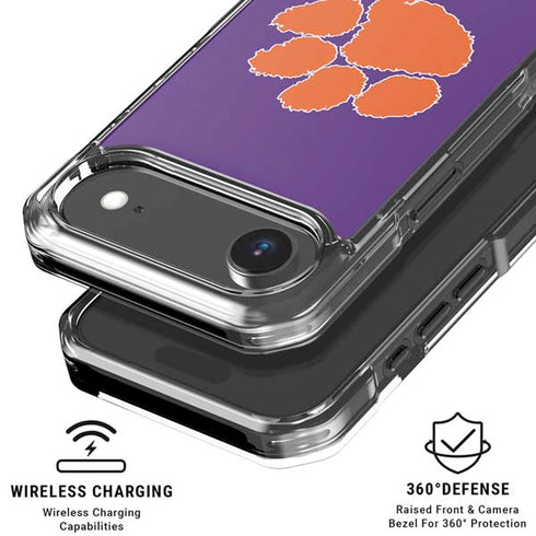 Clemson University Tiger Print Purple iPhone 17 Air MagSafe Case