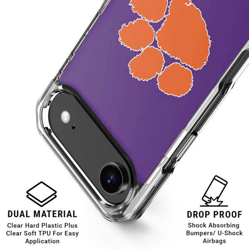Clemson University Tiger Print Purple iPhone 17 Air MagSafe Case