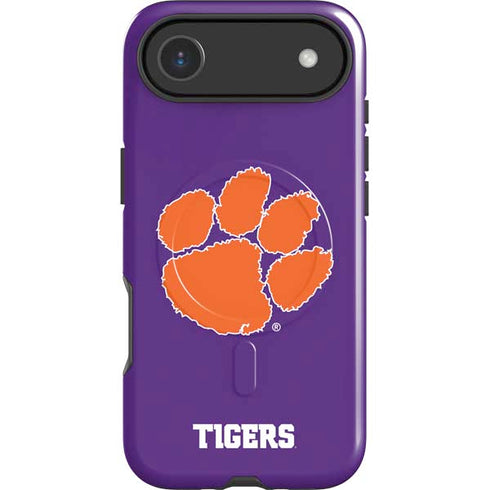Clemson University Tiger Print Purple iPhone 17 Air Magsafe Impact Case