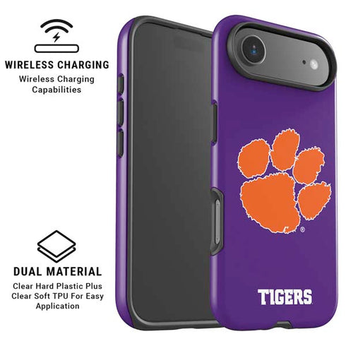Clemson University Tiger Print Purple iPhone 17 Air Magsafe Impact Case