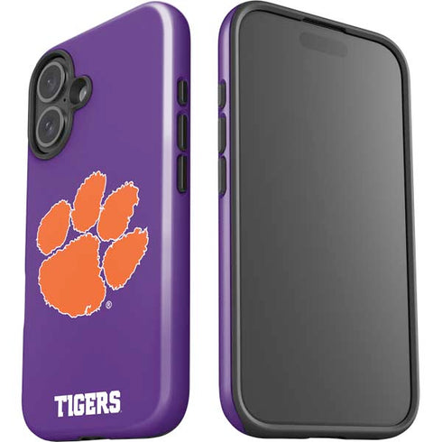 Clemson University Tiger Print Purple iPhone 17 Impact Case