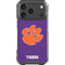 Clemson University Tiger Print Purple iPhone 17 Pro Clear Case