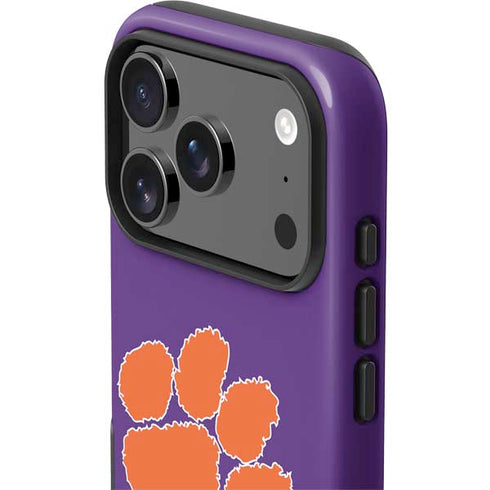 Clemson University Tiger Print Purple iPhone 17 Pro Impact Case