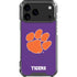 Clemson University Tiger Print Purple iPhone 17 Pro Max Clear Case