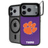 Clemson University Tiger Print Purple iPhone 17 Pro Max Kickstand Case