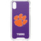 Clemson University Tiger Print Purple iPhone XS Clear Case