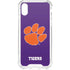 Clemson University Tiger Print Purple iPhone XS Clear Case