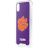 Clemson University Tiger Print Purple iPhone XS Clear Case