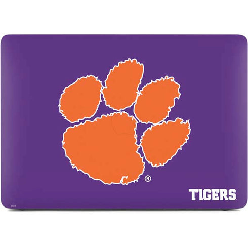Clemson University Tiger Print Purple Apple MacBook Air Skin
