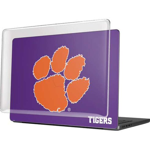 Clemson University Tiger Print Purple MacBook Pro 14in (2021-24) Case plus Skin