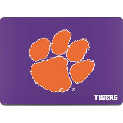 Clemson University Tiger Print Purple Apple MacBook Pro 14-inch Skin