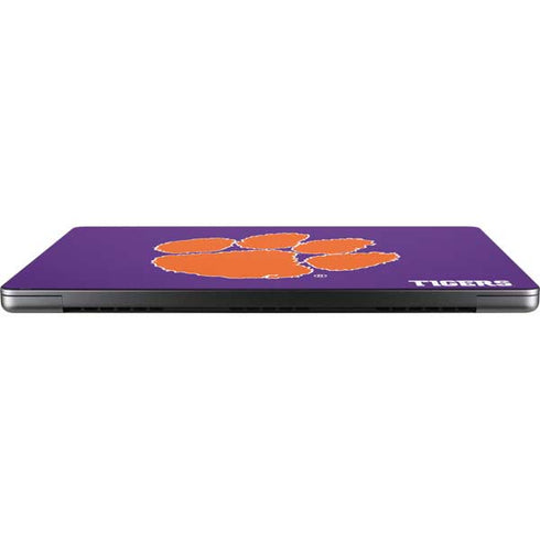 Clemson University Tiger Print Purple Apple MacBook Pro 14-inch Skin